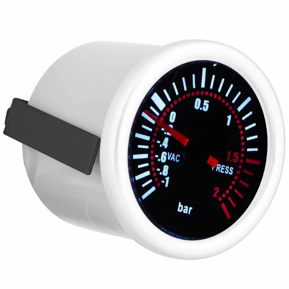 Samochodowy wskaźnik doładowania turbo, uniwersalny cyfrowy wskaźnik PSI 12 V LED Akozon z rurą PVC i czarną tarczą T-kształtną