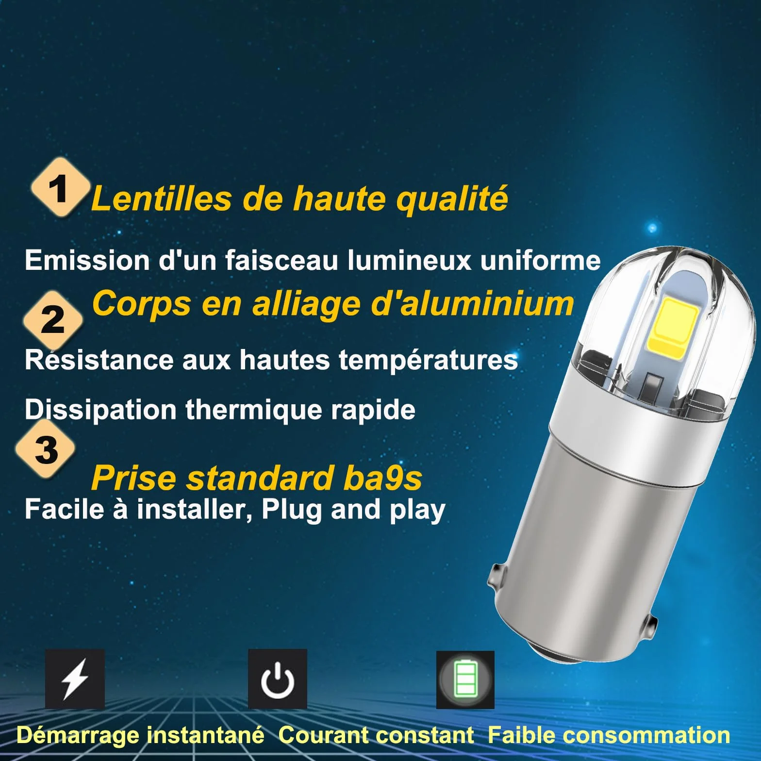 6 sztuk Ba9s Żarówka LED, T11 1891 53 57 T4W, 6000K Biały 47830 64111 3893 LED Wnętrze samochodu Żarówka Kopuła Karta Tablica rejestracyjna schowek światło