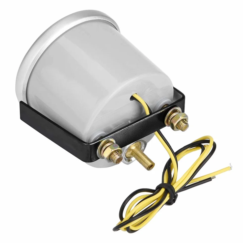 Samochodowy wskaźnik doładowania turbo, uniwersalny cyfrowy wskaźnik PSI 12 V LED Akozon z rurą PVC i czarną tarczą T-kształtną