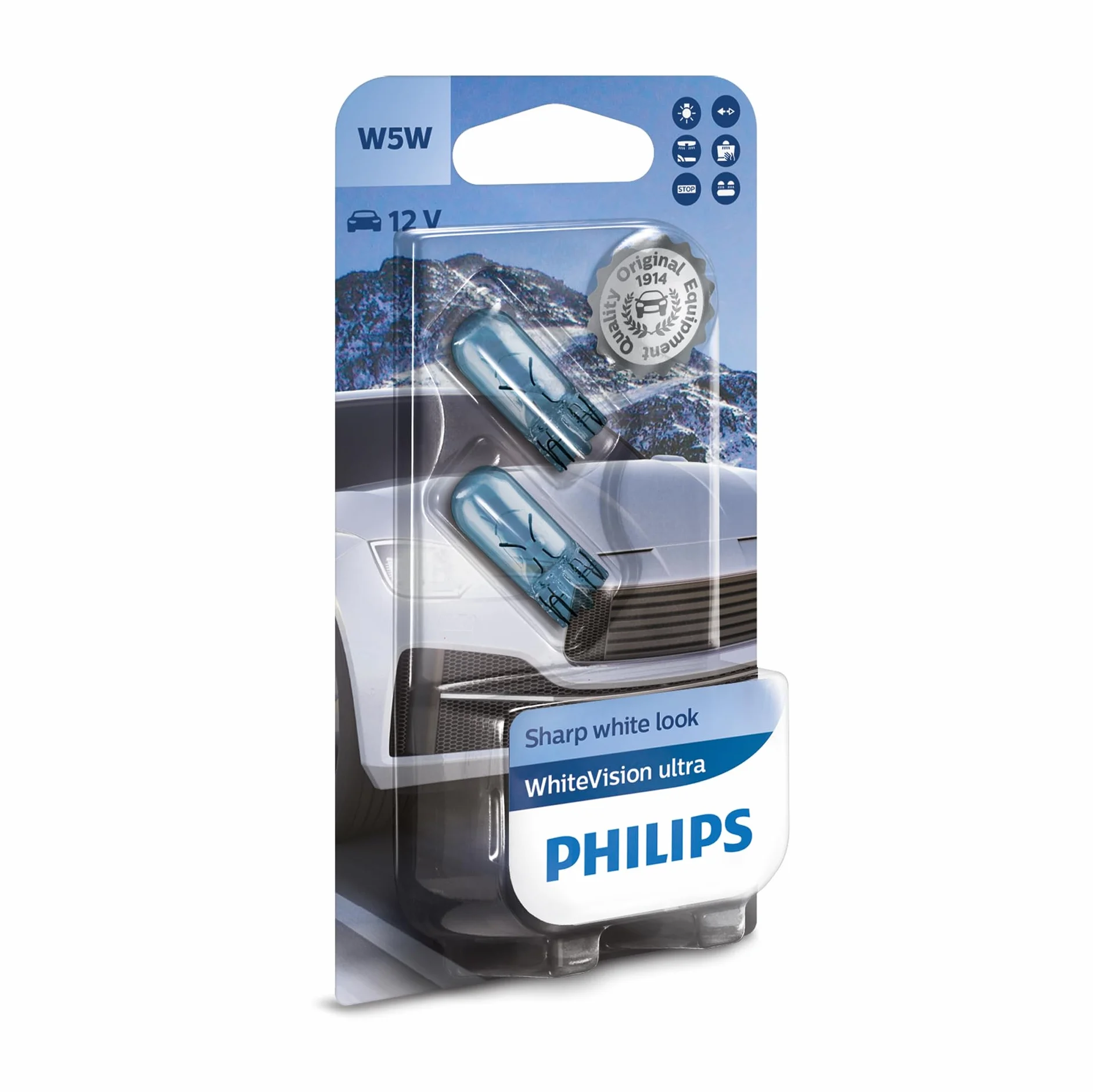 Philips 35484330 Żarówka, Przezroczysty, W5W, 2 Sztuki