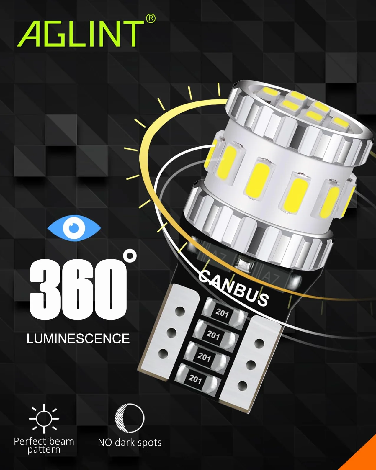 Żarówka LED 194 CANBUS bez błędów T10 W5W 501 168 2825 Wedge Niezwykle jasna żarówka zastępcza 18SMD do oświetlenia wnętrza samochodu LED kopuła mapa oświetlenie grzecznościowe bagażnika