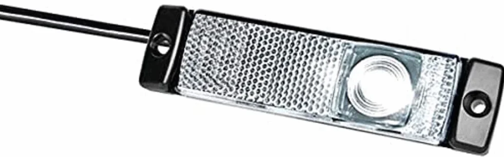 HELLA Światła pozycyjne - LED - 24V - Oprawa/Połączenie śrubowe - ADR/GGVS - Kolor szkła reflektora: przezroczysty - Przewodu: 450[mm] - Wtyczki: AMP - z przodu - Ilość: 1 - 2PG 008 645-831