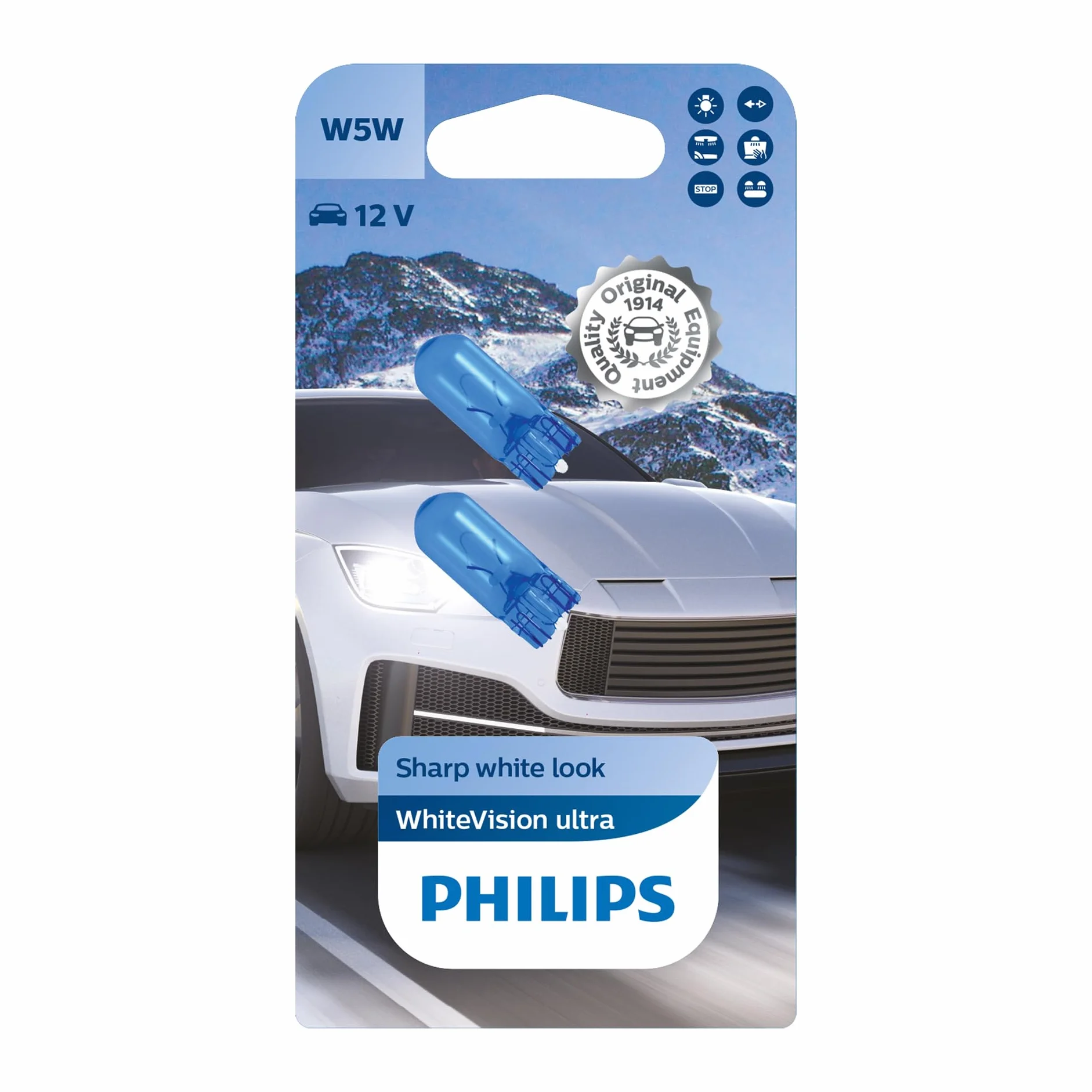 Philips 35484330 Żarówka, Przezroczysty, W5W, 2 Sztuki